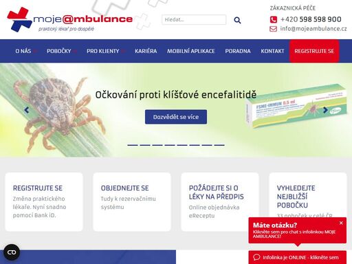 moje ambulance – největší síť ordinací praktických lékařů pro dospělé v čr. 12hodinová ordinační doba, online registrace i objednávka, hrazeno ze zp. 