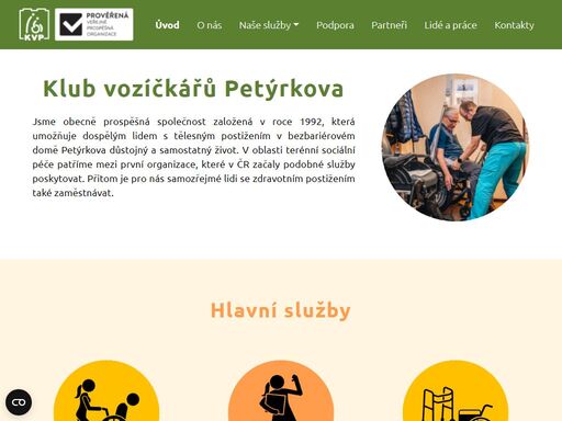 jsme obecně prospěšná společnost, která umožňuje dospělým lidem s tělesným postižením v bezbariérovém domě petýrkova důstojný a samostatný život.