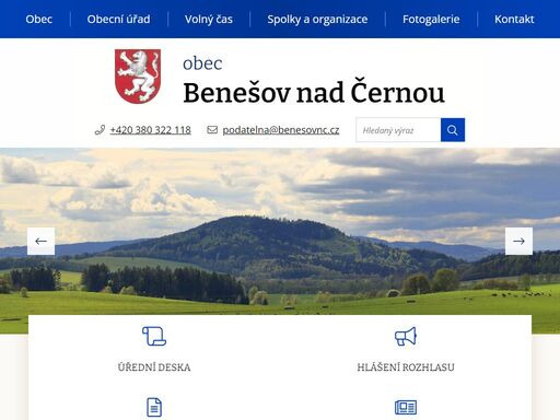 obec benešov nad černou
