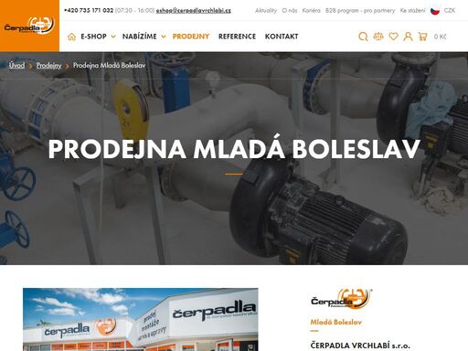 prodejna mladá boleslav - čerpadla vrchlabí