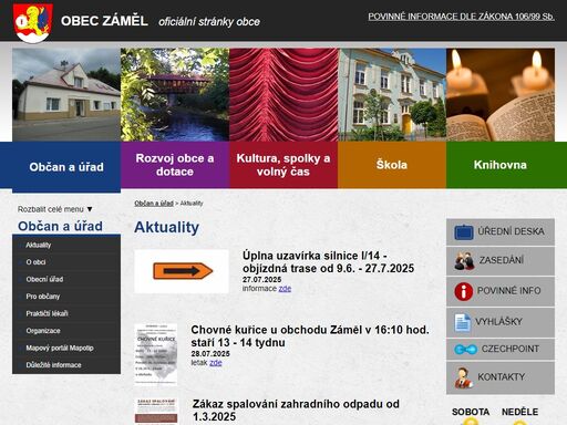 obecní úřad záměl