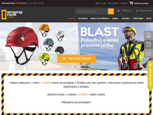 singingrock-outlet.cz - horolezectví, turistika, skialpinismus a výškové práce. outdoorový e-shop firmy singing rock s.r.o.