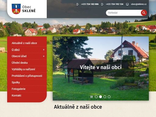 oficiální stránky obce sklené.