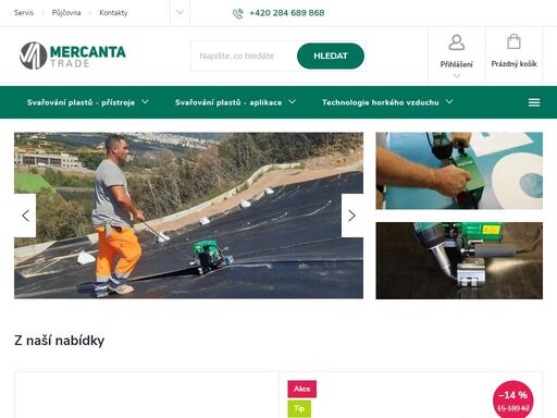 o nás. mercanta byla založena v roce 1994 jako obchodní organizace. po celou dobu své existence prodává přístroje, poskytuje prvotřídní servis a odborné technické poradenství pro oblast svařování plastů.
v letech na přelomu tisíciletí firma dosahuje největších provozních úspěchů a dere se na výsluní v oboru svařování…