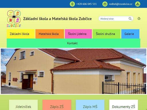 oficiální stránky zš a mš zubčice
