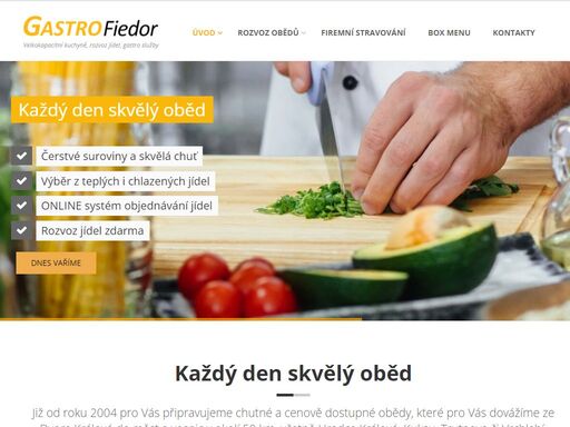 gastro fiedor, kuchyně, obědy, rozvoz jídel