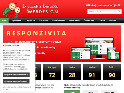 brouček a beruška webdesign nabízí kompletní řešení vaší internetové prezentace.