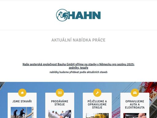 naše sesterská společnost bauha gmbh přijme na stavby v německu pro sezónu 2025: zedníky, tesaře nabídky budeme přidávat podle aktuálních staveb můžeme pomo ...