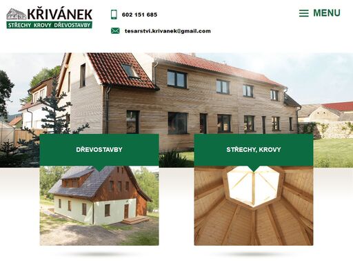 realizace dřevostaveb. střechy. krovy. ing. martin křivánek.