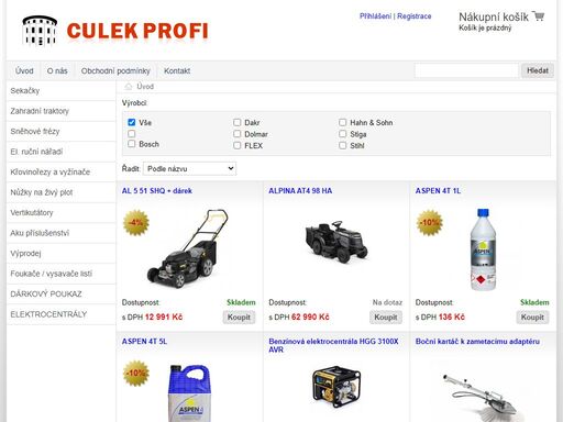 prodej a servis elektrického nářadí bosch, festool, narex, makita a zahradní techniky stiga, stihl, dolmar, viking, oregon, svářečky
