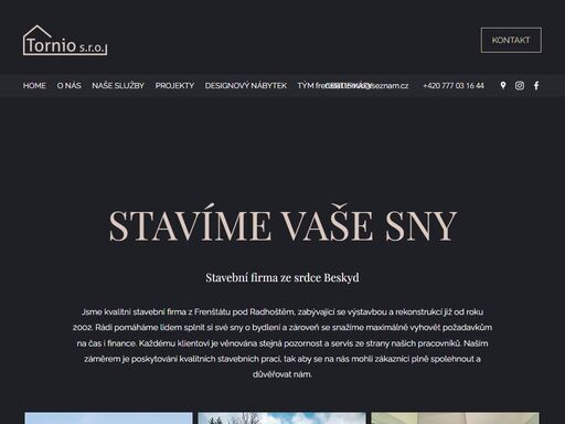 stavební firma tornio poskytuje kvalitní stavební práce - stavby domů, rekonstrukce bytů a koupelen, interiéry, průmyslová výstavba, vyřízení stavebního povolení. 