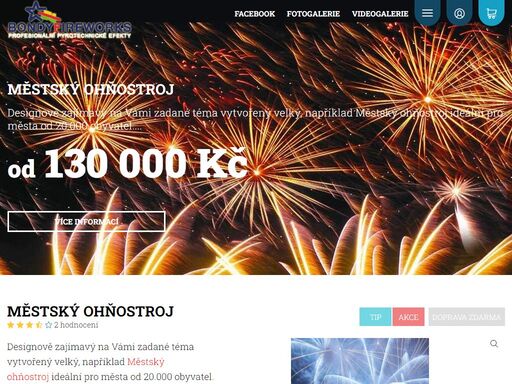 ohňostroje na které nikdy nezapomenete.   aktuality a nová videa na ohňostroje na míru: objednávka našeho ohňostroje je skvělá volba - prezentují, přitahují, strhávají. naše hořící nebe zviditelní, nadchne i dojme. tým ohňotvůrců z firmy bondycomp má tři desítky let zkušeností ze stovek produkovaných akcí....