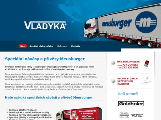 speciální návěsy a přívěsy meusburger