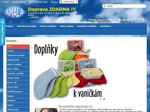 amala, s. r. o. - obchodní dům - dodávky a služby pro wellness, masážní centra a  masážní a kosmetické salóny.