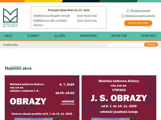 úvodní strana webu
