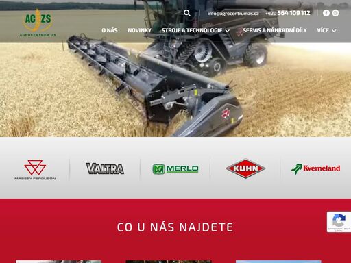 základním pilířem naší společnosti je prodej a servis traktorů massey ferguson a valtra , sklízecích mlátiček massey ferguson a lisů na balíky massey ferguson.