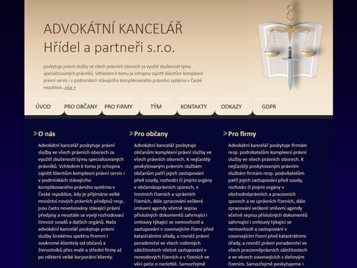 advokátní kancelář jiří hřídel poskytuje právní služby ve všech právních oborech