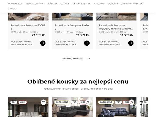 jsme prodejci nábytku od moderních až po klasické designy. máme širokou nabídku, ze které si určitě vybere každý z vás za jedinečně nízké ceny.