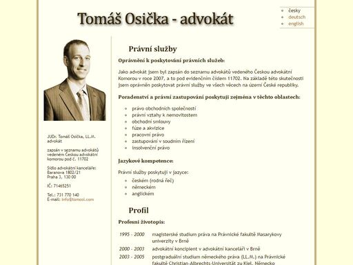 tomáš osička - nabídka právních služeb
