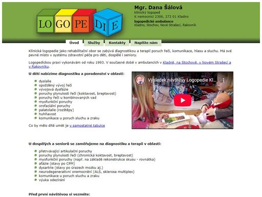 logopedie mgr. dana šálová - kladno, stochov, nové strašecí, rakovník