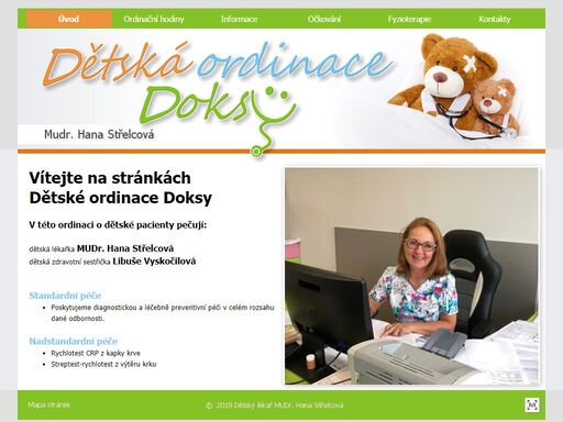 dětský lékař mudr.hana střelcová, ordinace pro děti a dorost doksy. sestra libuše vyskočilová