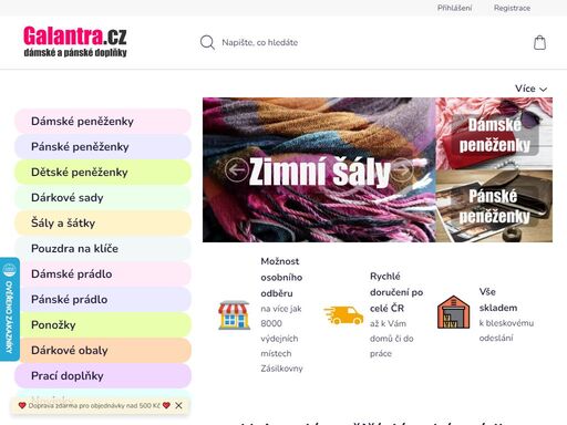 galantra.cz, doplňky pro dámy i pány. nabízíme vysoce kvalitní dámské peněženky, pánské peněženky a dárkové sady. nově jsme také přidali kategorii šály a šátky. rozsah sortimentu budeme nadále rozšiřovat, aby se vám u nás nakupovalo ještě příjemněji.