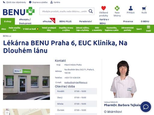 ?bezbariérová lékárna se zaměřením na zubní a geriatrickou péči, dětský sortiment a dermokosmetiku. v lékárně si můžete vyzvednout své eshopové zásilky.?