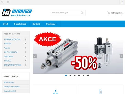 intratech družstvo, pneumatické prvky univer dodává intratech polička