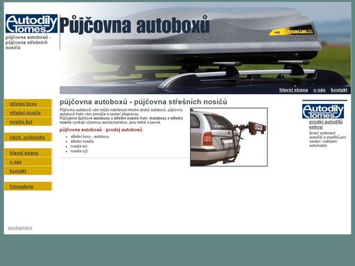 půjčovna autoboxů - půjčovna střešních nosičů