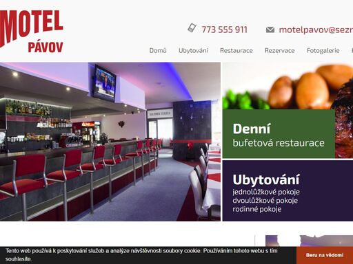 motel pávov je nově otevřený motorest u nejfrekventovanější dálnice d1. nabízí příjemné ubytování s restaurací a vlastním parkovištěm.