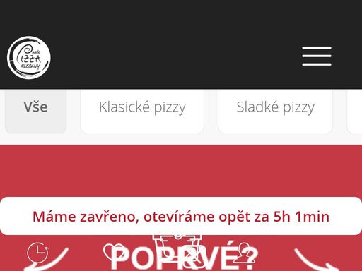 příprava a prodej pizz včetně možnosti doručení na vaší adresu v klecanech nebo přilehlém okolí. od roku 2012 je naším cílem doručit vám nejchutnější pizzu v okolí, a to v co možná nejkratším čase. objednávejte přes náš e-shop, mobilní aplikaci nebo telefon.