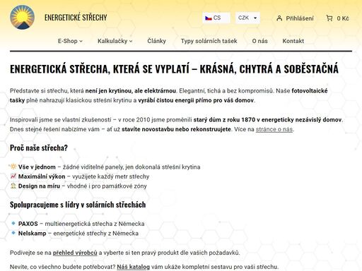 dodavatel fotovoltaických tašek a materiálu pro energeticky soběstačné střechy. nabízíme prodej a poradenství pro čr a sk. proberte s námi váš projekt.