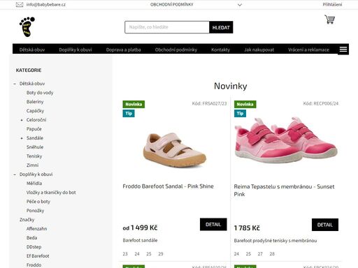 babybebare s.r.o., společnost zaměřená na prodej dětské barefootové obuvi.