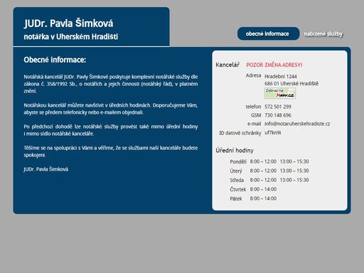pavla šimková notářka notář uherské hradiště notářská kancelář uherské hradiště - judr. pavla šimková