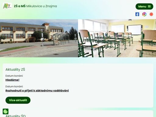 jsme úplnou školou s 1. až 9. postupným ročníkem a mateřskou školou. škola má kapacitu 252 žáků. budova stojí na kraji obce v pěkném prostředí.