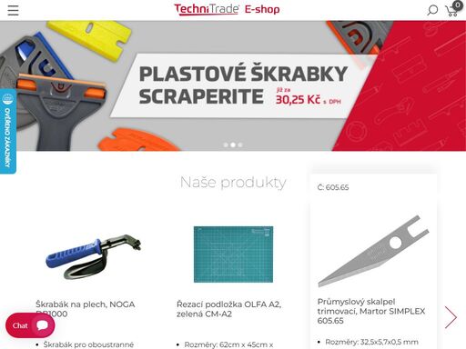 techni trade je český výrobce špičkových řezných nástrojů, čepelí a nůžek. ? prodáváme produkty značek solingen, olfa, martor, noga a mnohé jiné.
