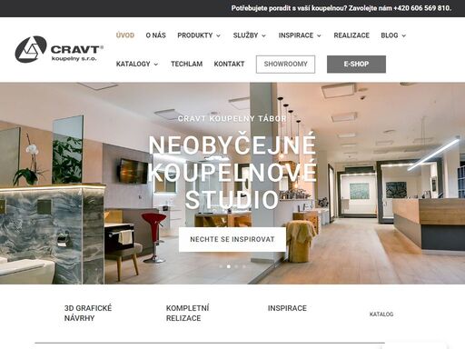 moderní koupelnové studio, kde najdete nejlepší odborníky na design a cit pro naplnění snu zákazníka, který získá vše od návrhu, poradenství až po celou realizaci koupelny.