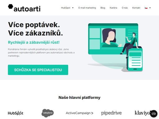 pomáháme firmám vytvořit prostředí pro skokový růst. jsme partnerem nejmodernějších platforem pro automatizaci obchodu a marketingu. roste s námi!