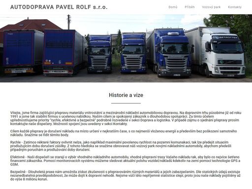 firma zajišťující mezinároní automobilovou přepravu materiálu