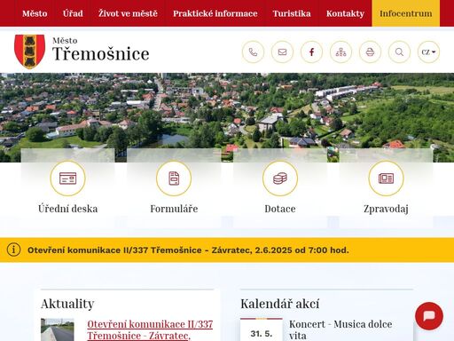oficiální stránky města třemošnice