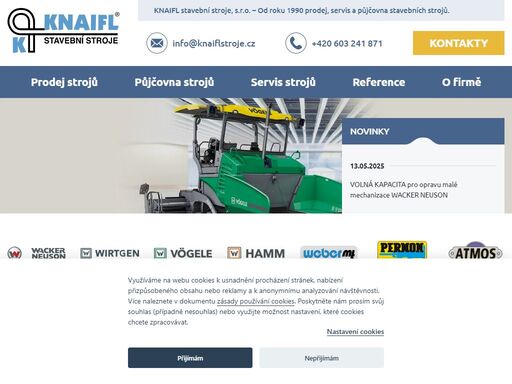 od roku 1990 prodej, servis a půjčovna stavebních strojů. již od svého vzniku začala jako jedna z prvních firem prodávat, půjčovat a servisovat vibrační techniku značky wacker, nyní wacker neuson a další.