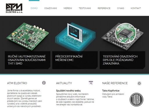 atm elektro s.r.o. - osazování desek plošných spojů (dps) ručně i pomocí součástek vyvodových i smd, zkoušky emc