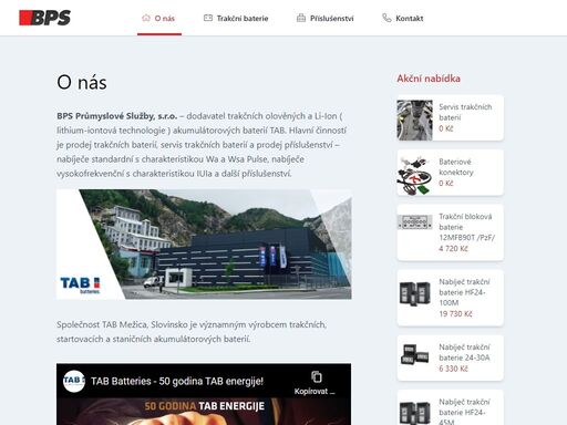 bps průmyslové služby, s.r.o. – dodavatel trakčních olověných a li-ion akumulátorových baterií tab. hlavní činností je prodej trakčních baterií, servis trakčních baterií a prodej příslušenství – nabíječe standardní s charakteristikou wa a wsa pulse, nabíječe vysokofrekvenční s charakteristikou iuia.