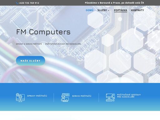 opravíme i váš počítač či notebook. v fm computers navrhneme herní sestavu nebo počítačové vybavení kanceláře. působíme v berouně, praze, středočeském kraji. vužijte online poptávku.