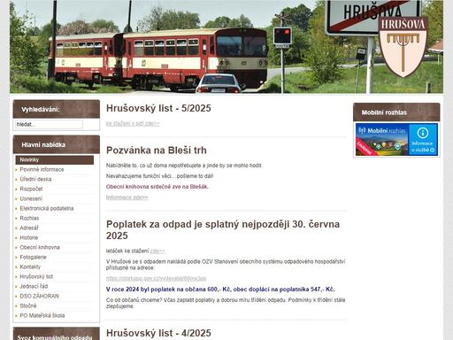stránky obce hrušová