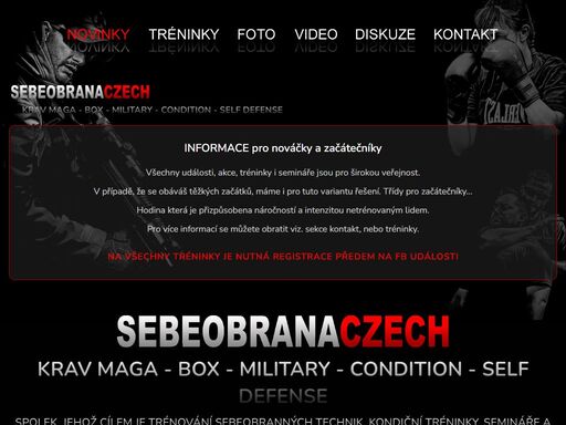 sebeobrana-czech z.s. je spolek, jehož cílem je trénování sebeobranných technik, kondiční tréninky, semináře a přednášky...