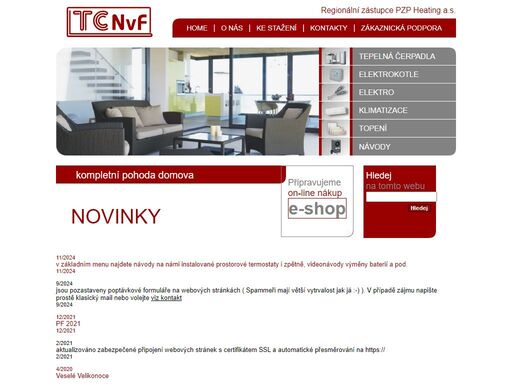 novinky na stránkách tc nvf