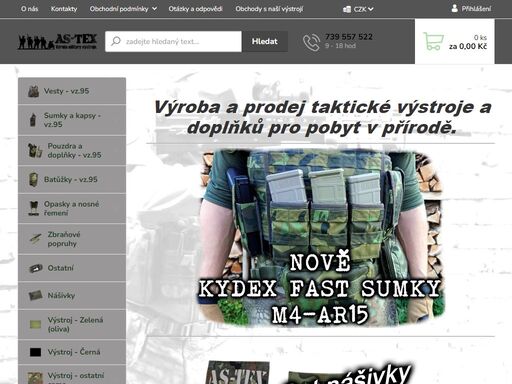 výroba a prodej taktické a military výstroje a doplňků pro pobyt v přírodě a airsoft.výroba vojenské výstroje.