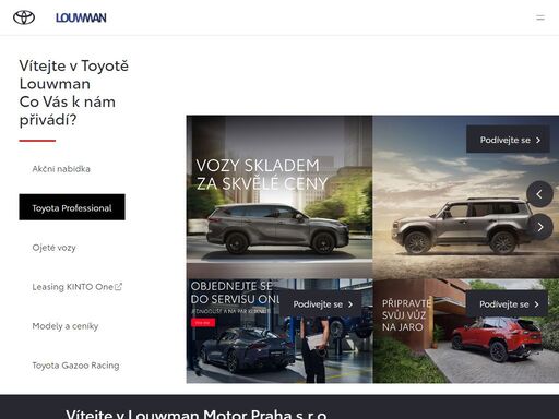 vítejte na internetových stránkách toyota a objevte modely toyota, poznejte širokou nabídku vybavení a příslušenství a vyberte si to vaše správné auto.