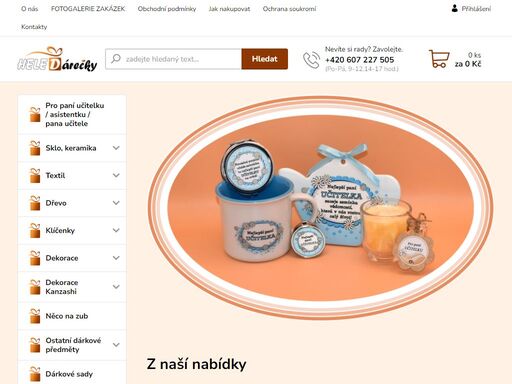 ručně vyráběné dárky pro všechny věkové kategorie.